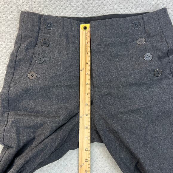 Vince Womens Naval Pants Charcoal Wool Blend Wide Straight Leg Sailor Style Sz 4 - Picture 9 of 14